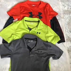 Boys under armour polo & long sleeve